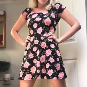 Pink flowery dress
